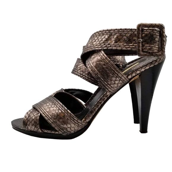 4/$20 AX Studio Strappy Sexy Snakeskin Pumps - Size 9 - Picture 4 of 7